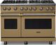 Viking® 5 Series 48" Golden Hour Pro Style Gas (LP) Range with Brushed Brass Trim-0