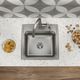 Elkay Lustertone® Classic Lustrous Satin 19-1/2" x 19" x 7-1/2" MR2-Hole Single Bowl Drop-In Sink with Perfect Drain®-4