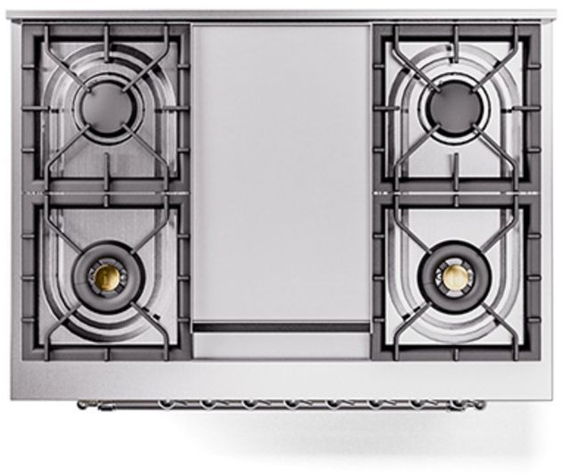 Ilve® Nostalgie II Series 36" Blue Grey Pro Style Dual Fuel Range-2