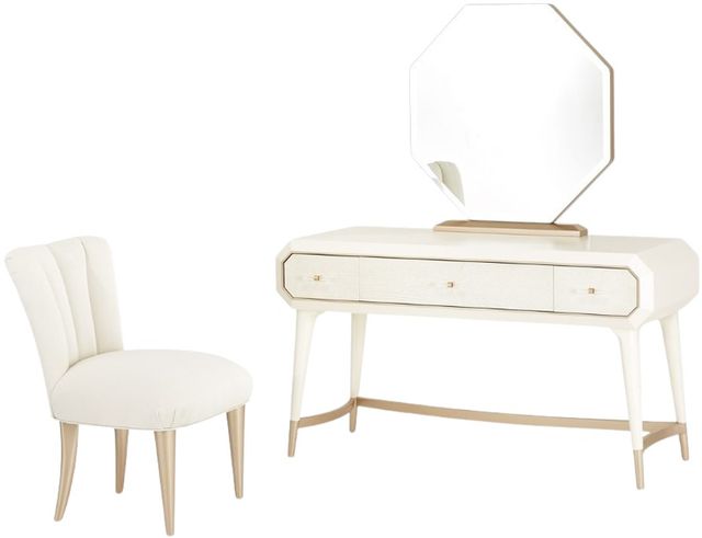 Michael Amini® La Rachelle 3-Pieces Chardonnay/Medium Champagne Vanity Set-0
