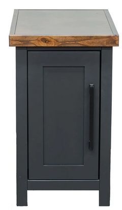 Legends Home Essex Whiskey Square Side Table with Black Base