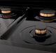 ZLINE Autograph Edition Legacy 30'' Black Stainless Steel Pro-Style Dual Fuel Range with Electric Convection Oven and Polished Gold Accents-4