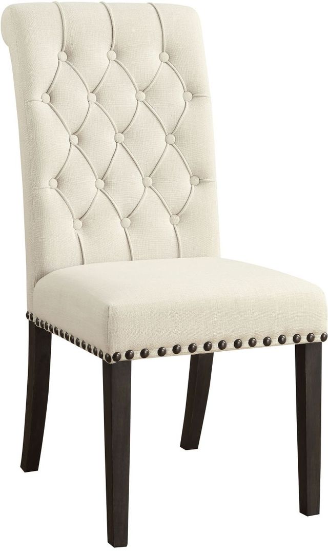 Coaster® Alana 2-Piece Beige/Smokey Black Side Chairs-2