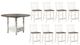 Steve Silver Co. Joanna 9-Piece Dark Oak/Ivory Round Counter Table Set-0