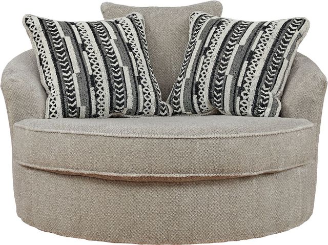 Benchcraft® Calnita Sisal Oversized Swivel Accent Chair-1