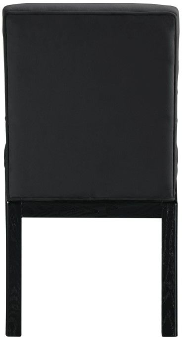 Meridian Furniture Evelyn Black Velvet Upholstered Side Chair-3