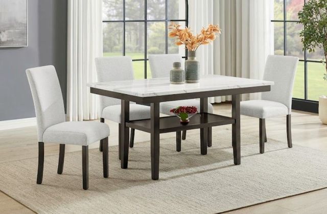 New Classic® Home Furnishings Carissa 5-Piece Espresso/Stone Counter Table Set-1