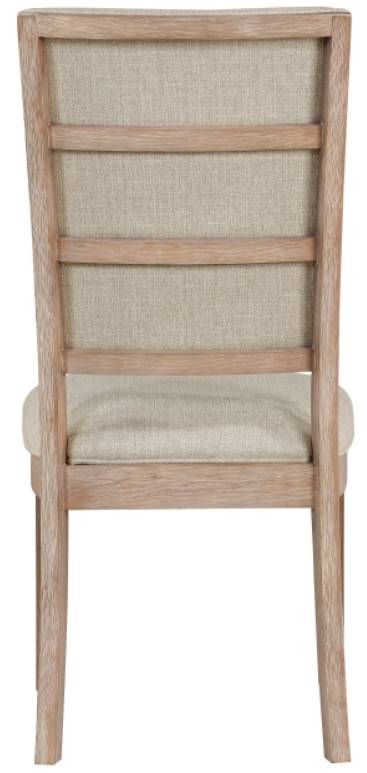 Homelegance® Aberdeen Beige/Distressed Light Oak Side Chair-3