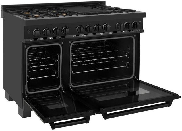 ZLINE 48" Black Stainless Steel Pro Style Dual Fuel Range-2