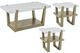 Steve Silver Co. Perth 3-Piece White Occasional Table Set with Sand Base-0