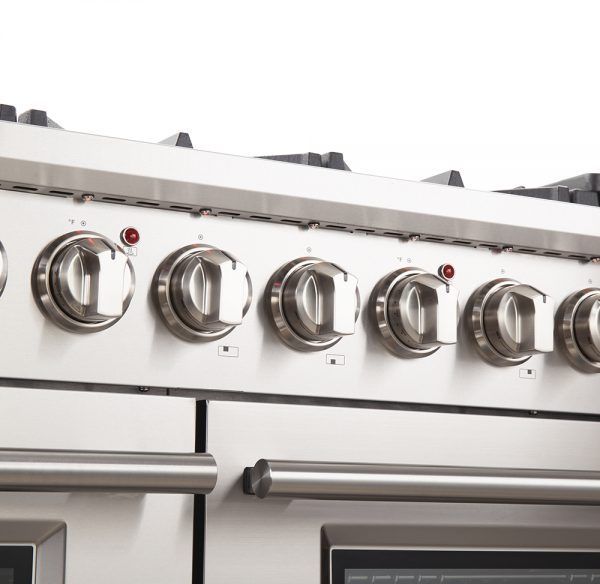 FORNO® Capriasca 48" Stainless Steel Pro Style Gas Range-2
