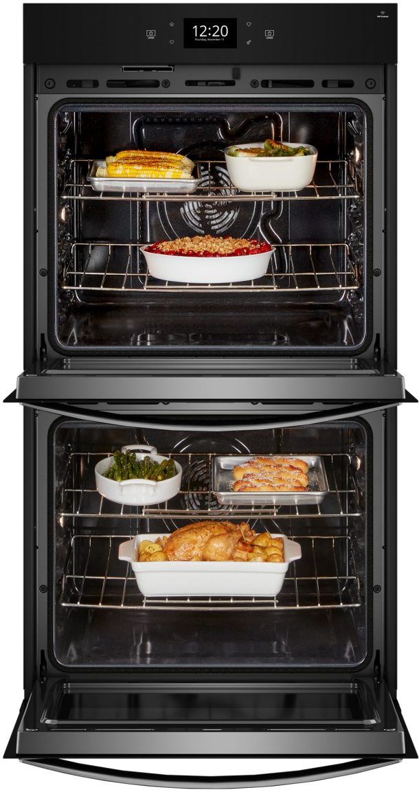 Whirlpool® 27" Fingerprint Resistant Stainless Steel Double Electric Wall Oven-1