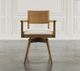Jofran Inc. Axis Sable Panel Back Swivel Dining Arm Chair-1