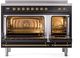 Ilve® Nostalgie II Series 48" Glossy Black Pro Style Induction Range-2