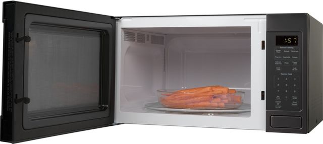 GE® 1.6 Cu. Ft. Black Stainless Steel Countertop Microwave-1