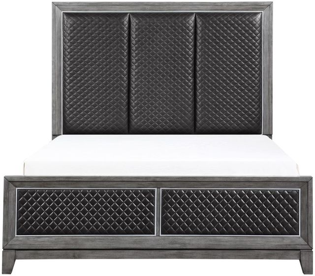 Mazin Furniture West End Gray King Panel Bed-1