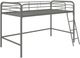 dhp furniture® Jett Silver Twin Youth Loft Bed-1