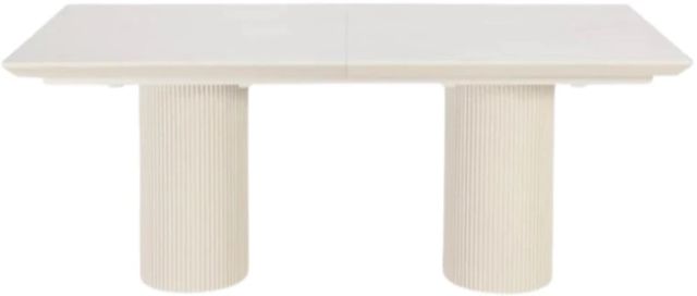 Modus Furniture Crossroads 2.0 Cannon Ivory Double Pedestal Extension Dining Table-2
