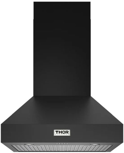 Thor Kitchen® 30" Professional Black Wall Mount Pyramid Range Hood-0