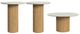 Elements International Sylvie 3-Piece White Faux Marble Top Occasional Table Set with Natural Base-0