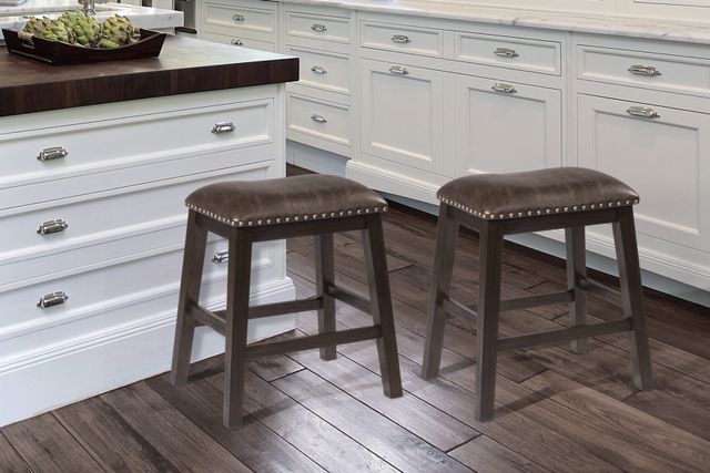 HH2 Home Spencer 2-Piece Dark Espresso Counter Stools-1