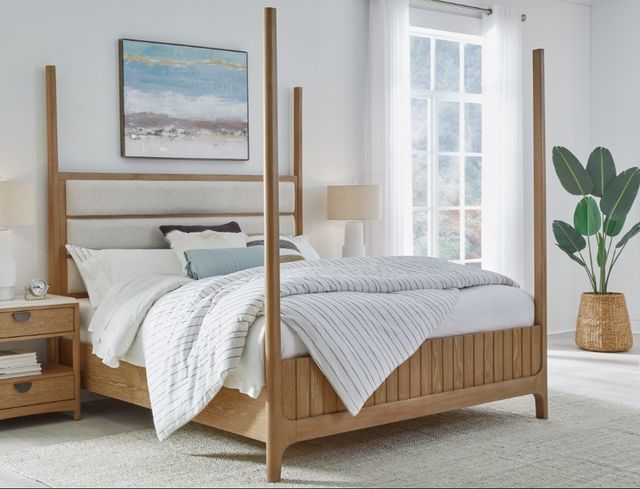 Parker House® Escape Glazed Natural Oak Queen Poster Bed-1
