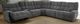 Furniture of America® Southwold 6-Piece Dark Gray Power Reclining Sectional-1