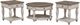 Liberty Furniture Magnolia Manor 3-Piece Weathered Brown Occasional Table with Antique White Base Sets-0