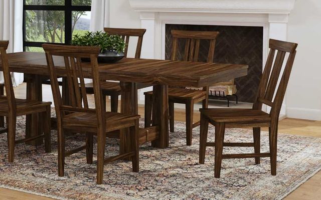 A-America® Cortez Saddle Brown Slatback Dining Chair-1
