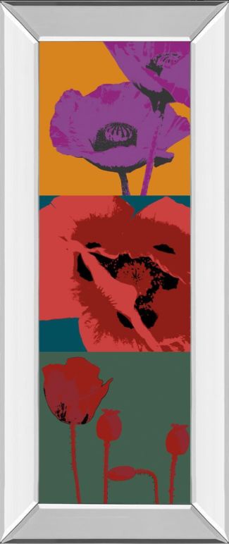 Classy Living Li-Legger, D Pop Poppies Mirror Framed Wall Art-0
