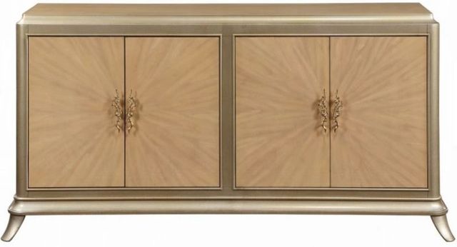ACME Furniture Dodie Natural Oak/Taupe Champaign Console Cabinet-3