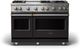Viking® 5 Series 48" Onyx and Stainless Steel Freestanding Double Oven Gas Range-0