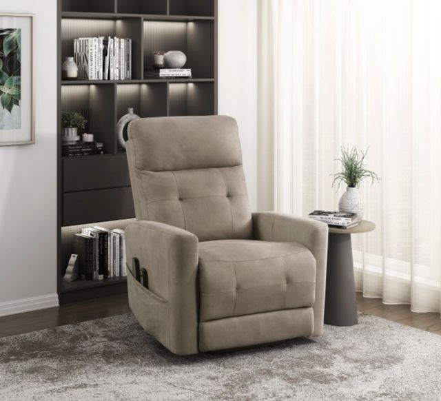 Homelegance® Wichita Brown Power Lift Recliner with Massage and Heat-1