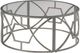 Hammary® Domaine Glass Top Round Coffee Table with Silver Base-0