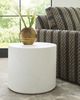 Hammary® Hidden Treasures Venetto White Drum Table-1