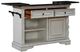 Liberty Furniture Magnolia Manor Antique White/Weathered Bark Bar Cart-3