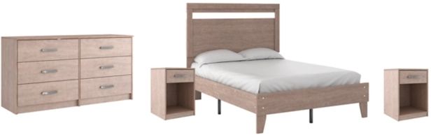 Signature Design by Ashley® Flannia 4-Piece Gray Full Panel Bed Set-0