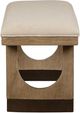 Magnussen Home® Tristan Beige/Swiss Coffee Backless Bench with Upholstered Seat and U-Shaped Legs-2