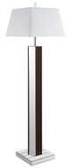 Coaster® Elena Brown/White 67" Square Tapered Mirrored Floor Lamp -0