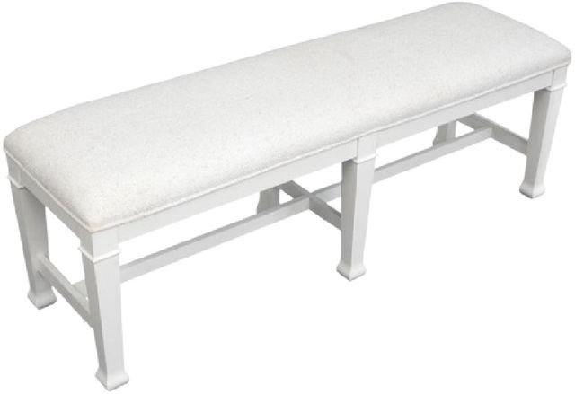 Magnussen Home® Kingston Cerused Nutmeg/Whisper White Bench-3
