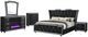Coaster® Lorient 5-Piece Black California King Panel Bedroom Set-0
