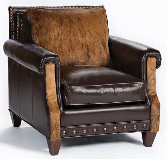 Marshfield Furniture Beckett (Leather) Dark Brown/Dark Orange Chair-0