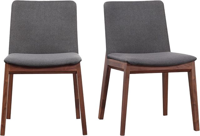 Moe's Home Collection Deco 2-Piece Dark Grey Dining Chair Set-3