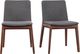 Moe's Home Collection Deco 2-Piece Dark Grey Dining Chair Set-3