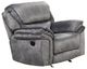Furniture of America® Themis Gray Manual Recliner-0