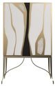 Caracole® Uptown Signature Metropolitan Brushed Gold/Chocolate Truffle Bar Cabinet-1