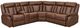 New Classic® Home Furnishings Mateo 3-Piece Brown Manual Reclining L-Shaped Sectional-0