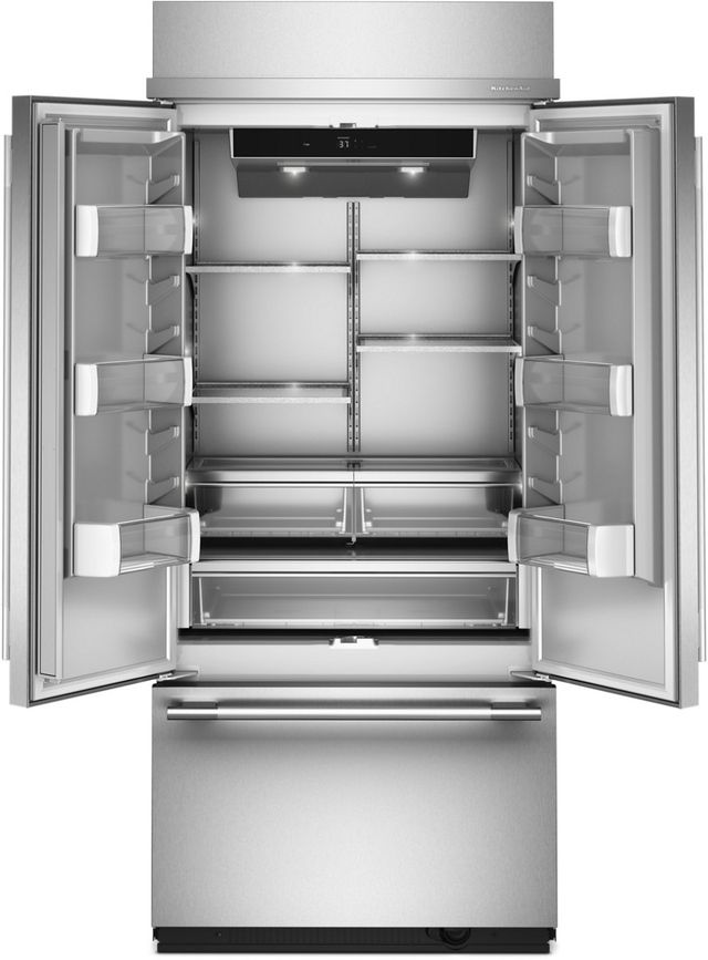 KitchenAid® 36" 20.8 Cu. Ft. PrintShield™ Stainless Steel Built-In French Door Refrigerator -1