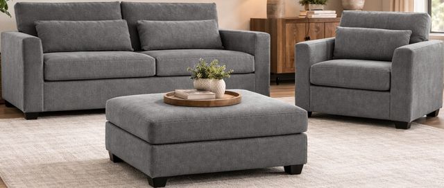 American Wholesale Furniture Cassian Steel Gray Ottoman-1