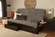 Kodiak Furniture Phoenix Marmont Thunder/Espresso Queen Storage Futon with Mattress-1